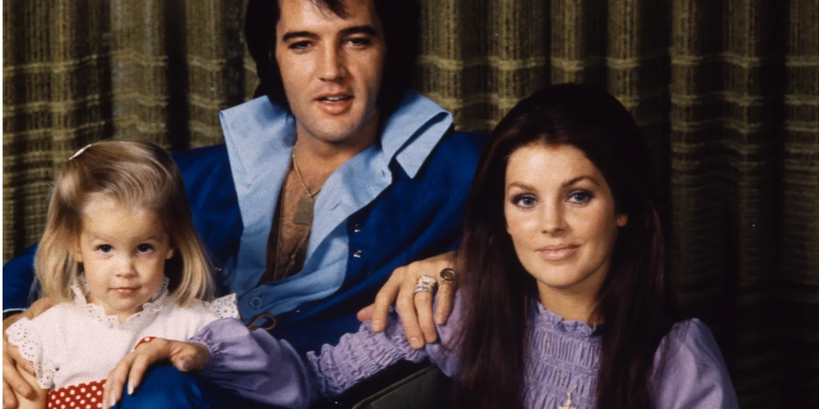 Lisa Marie Presley, Elvis Presley, Priscilla Presley in 1970
