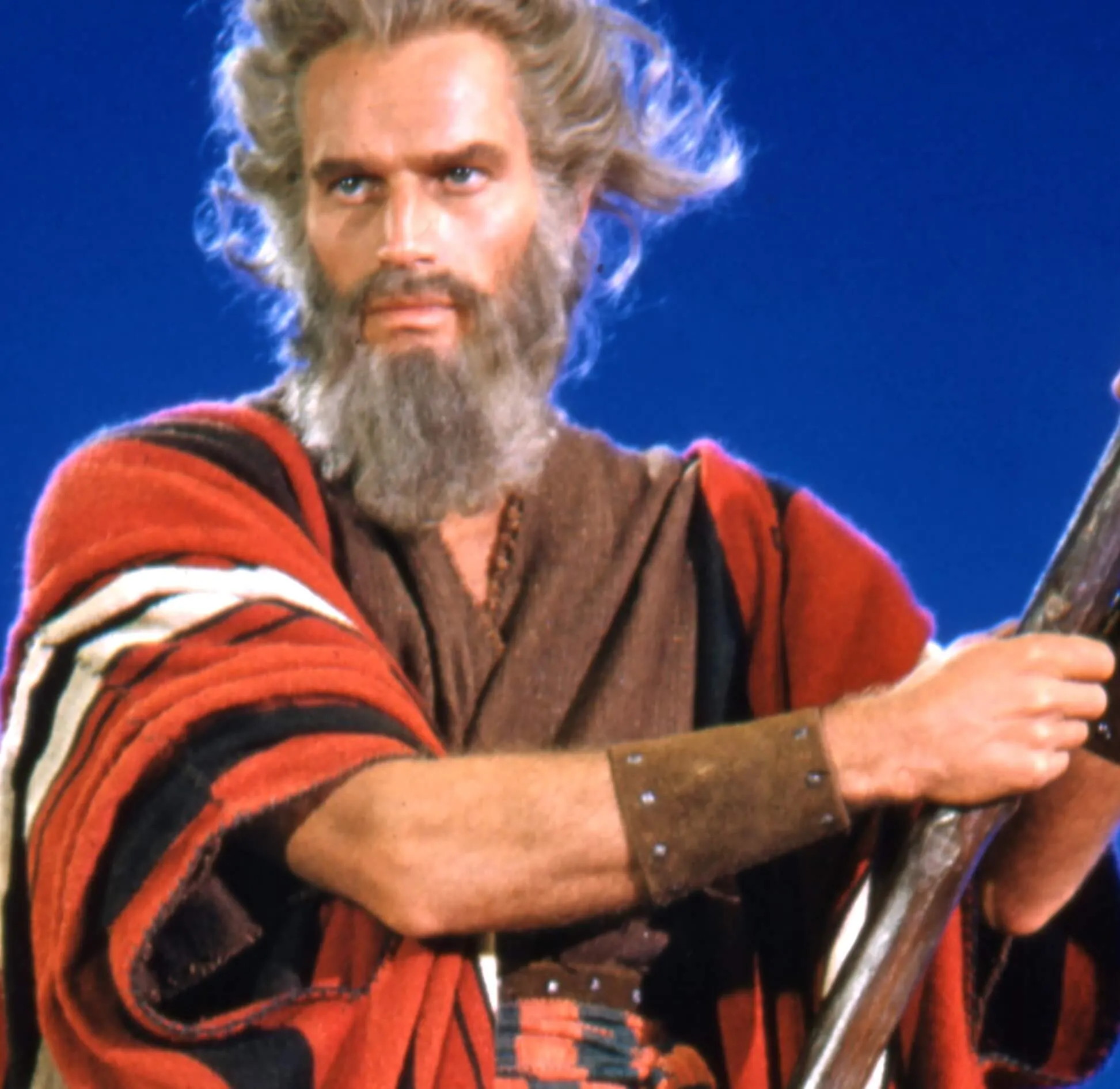 Charlton Heston as Moses in the 1956 film 'The Ten Commandments'