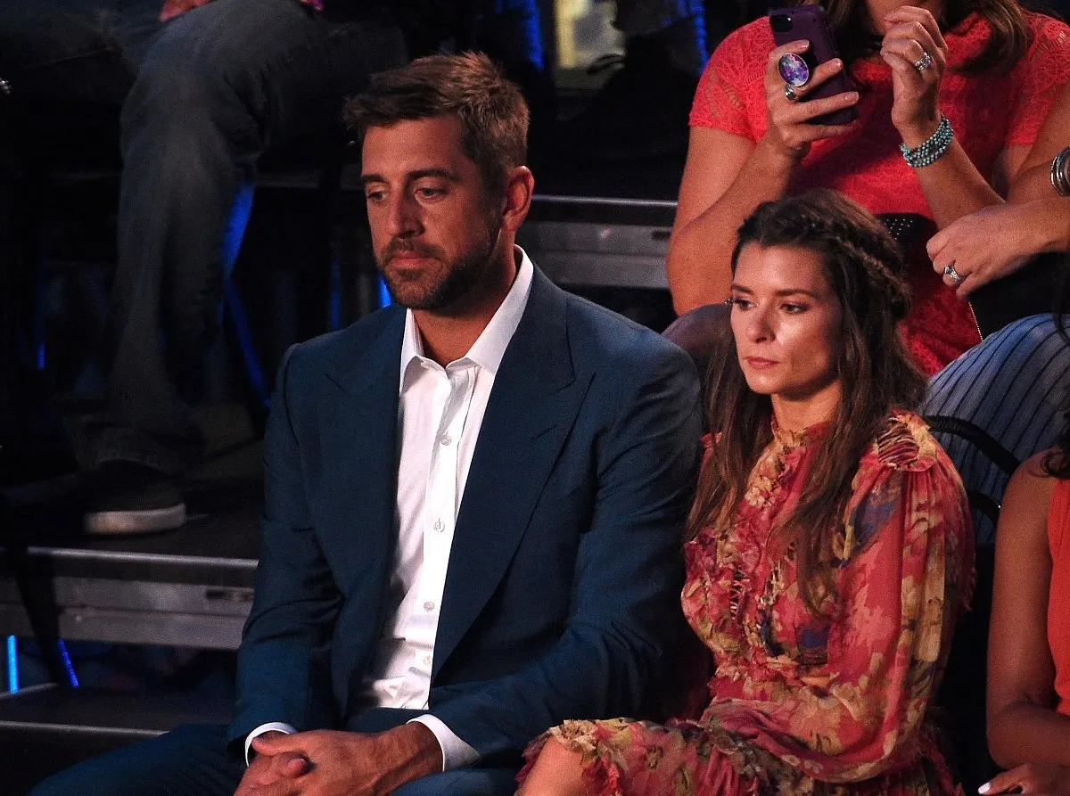 Aaron Rodgers and Danica Patrick at the Nickelodeon Kids Awards in 2018